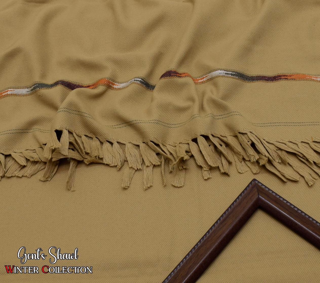 Men's Winter Wool shawl-mustard 808